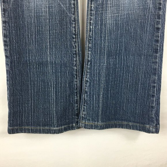 Aeropostale Womens Sz 5/6 Stretch Flare Blue Destressed Denim Jeans Inseam 29" - Picture 9 of 12